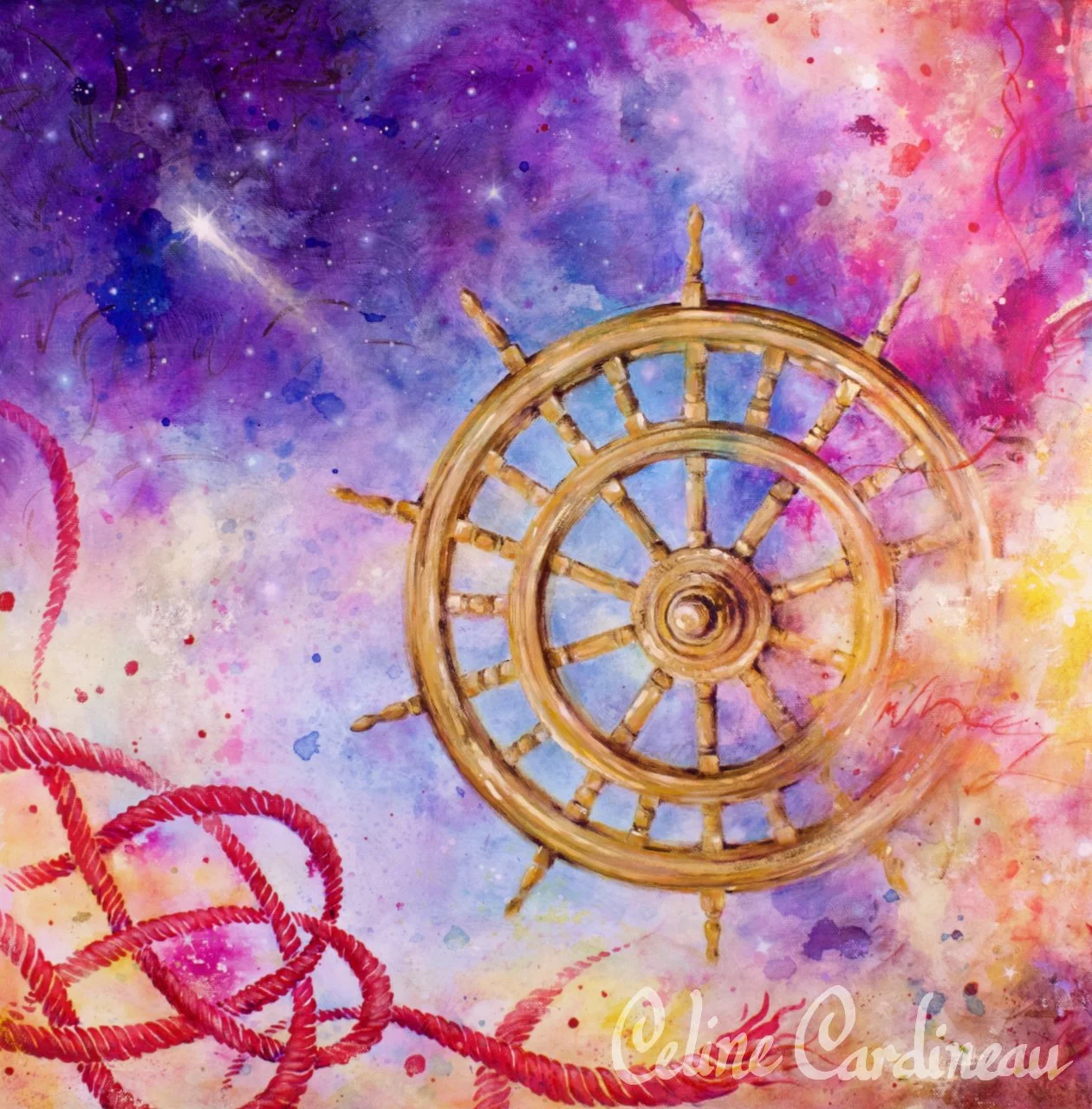 "Golden Wheel" Original Artwork