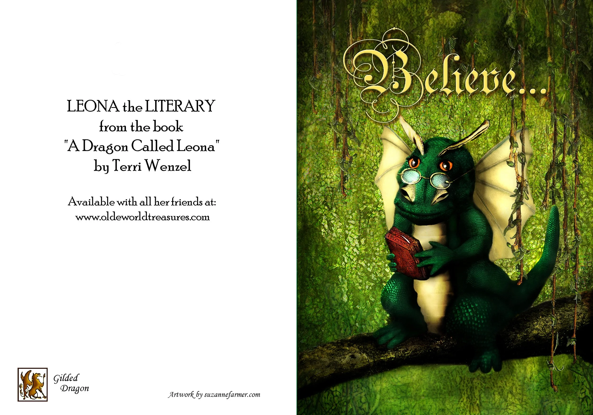 Leona the Literary Greeting Card