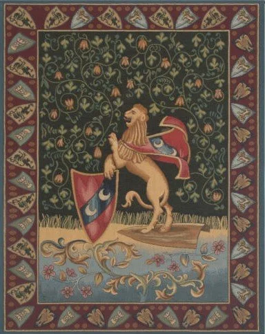 8088 Lion Medieval Italian Tapestry