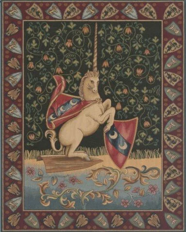 8089 Unicorn Medieval Italian Tapestry