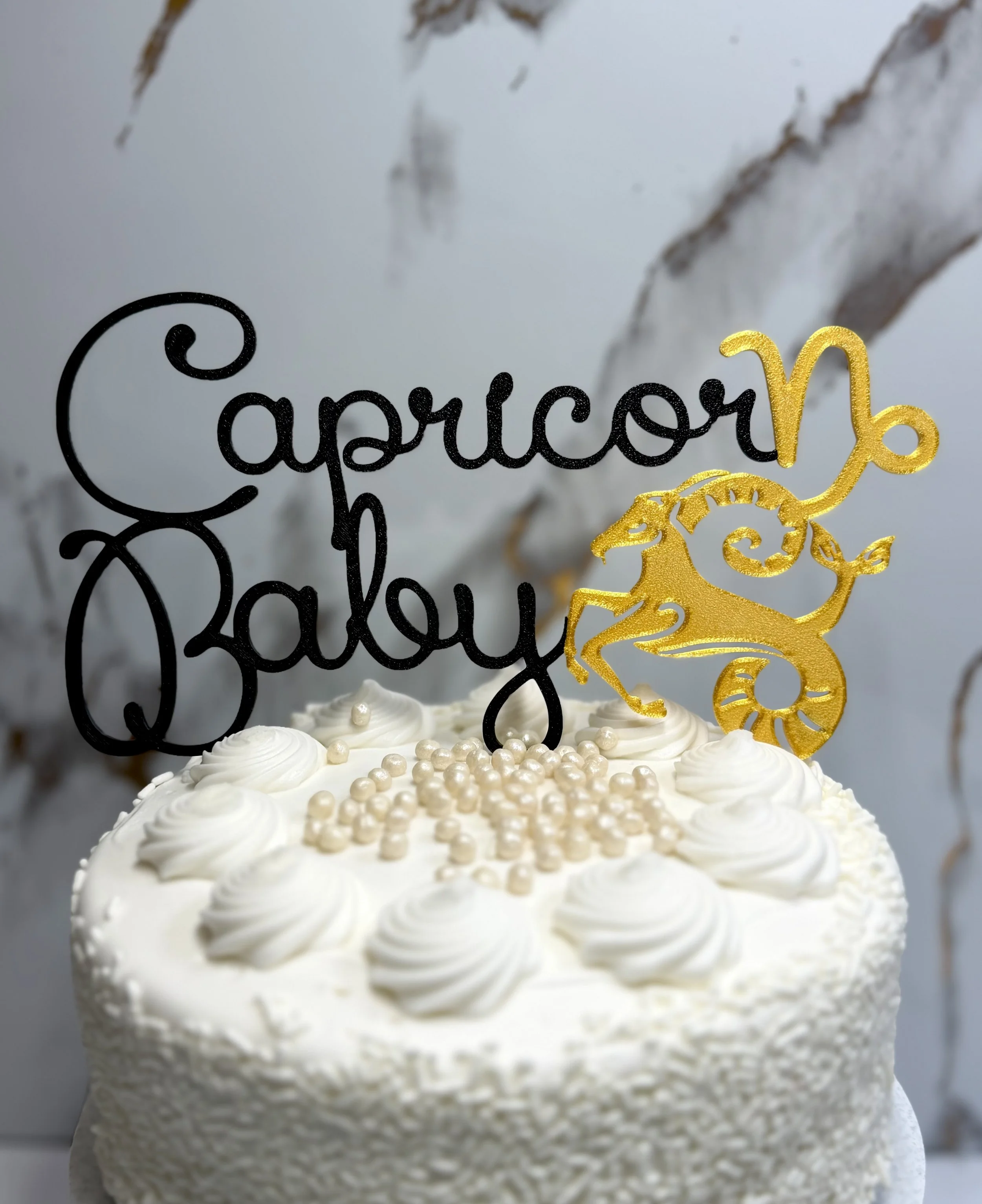 Capricorn Baby Cake Topper | Capricorn Birthday Cake Decor | Astrology Cake Topper | Zodiac Party Decoration | Capricorn Season