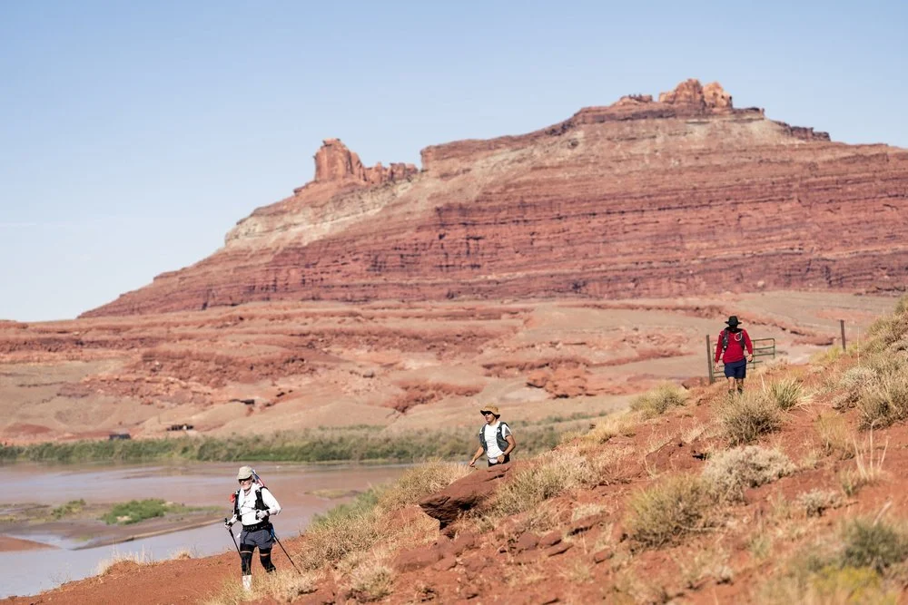 Member, bottom left, during a successful Moab 240 attempt. 