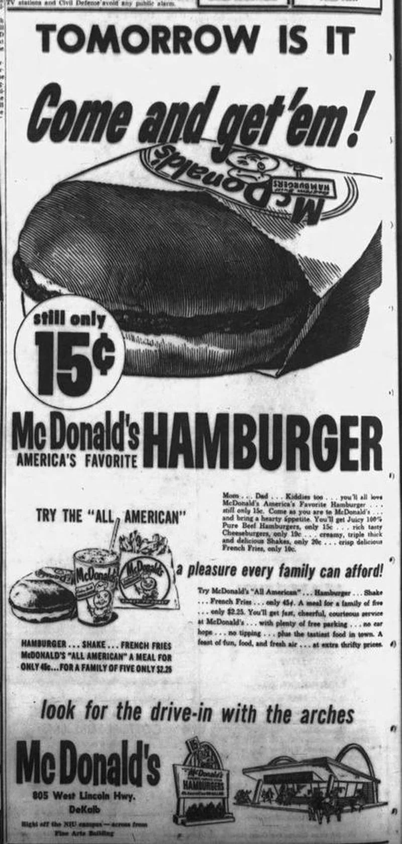 McDonald's Hamburger Advertisement