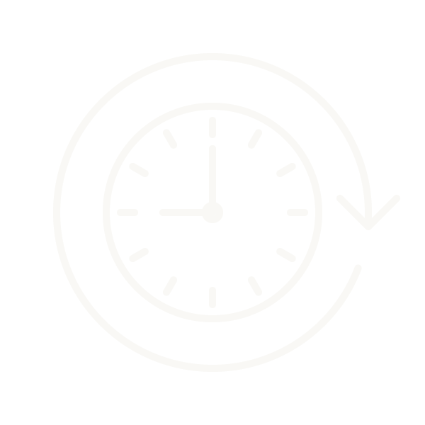 Clock with a circular arrow around it indicating a reset or rewind action.