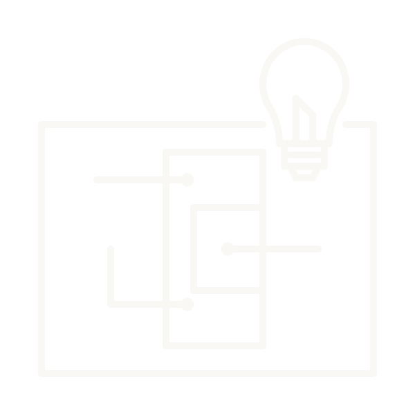 A digital icon of a light bulb connected to an electrical circuit diagram.