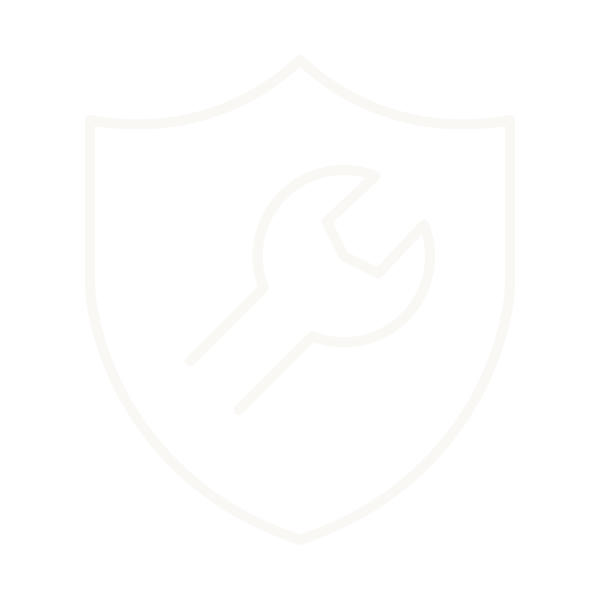 Shield with a wrench and a screwdriver icon, representing security or protection related to tools or maintenance.