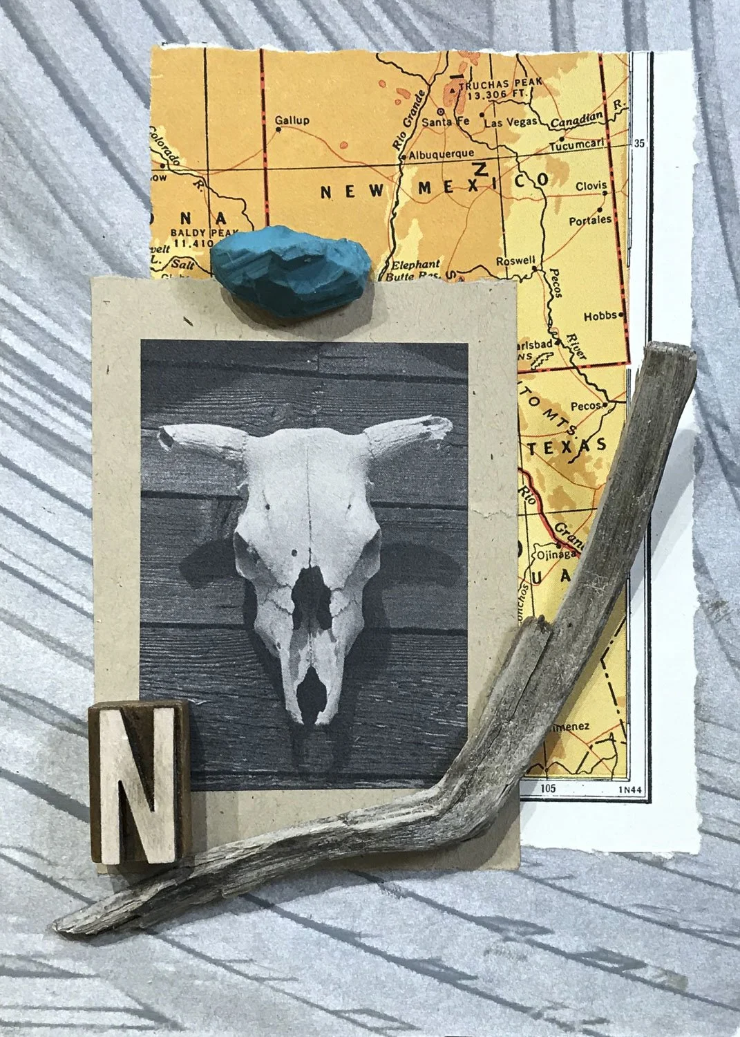 Mixed Media and Found Object Collage, Denise Markbreit, Asheville NC-1.JPG