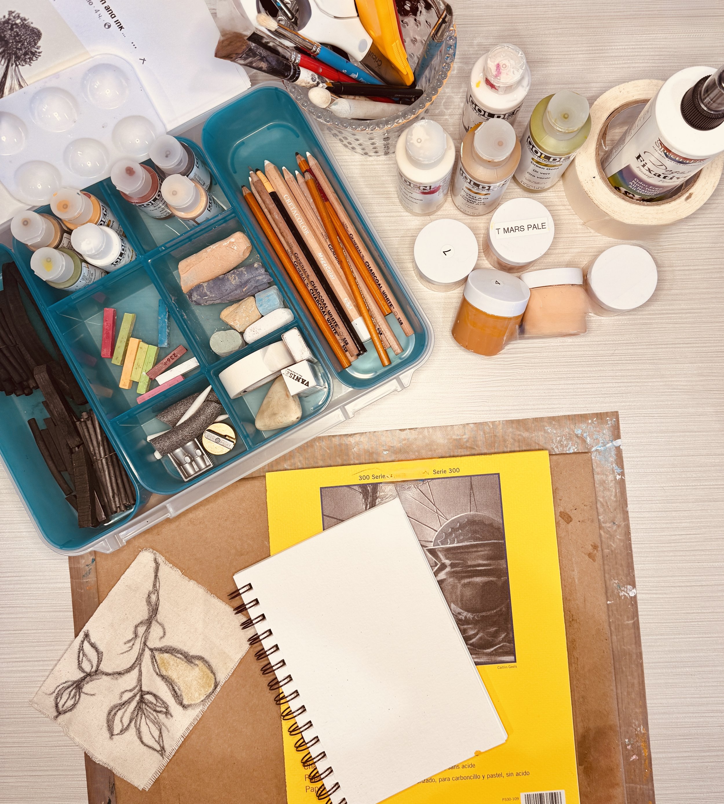 Charcoal On Linen w/ Rena Cotti