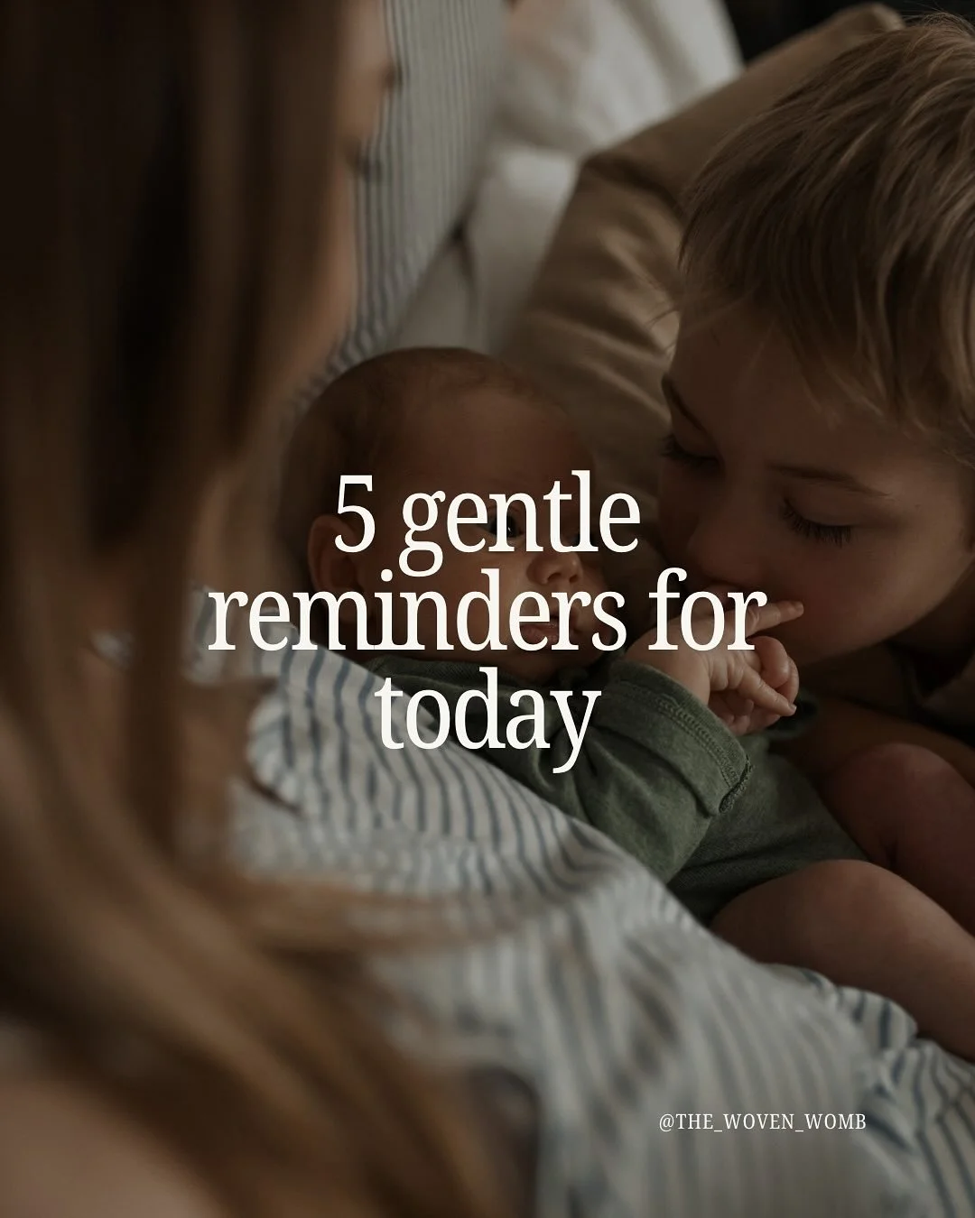 Five gentle reminders for your busy day 🩵

1. Your baby isn&rsquo;t late
2. Your birth plan didn&rsquo;t fail
3. A physiological birth isn&rsquo;t dangerous
4. You are allowed to change your birth plan at any time
5. Breastfeeding isn&rsquo;t the on