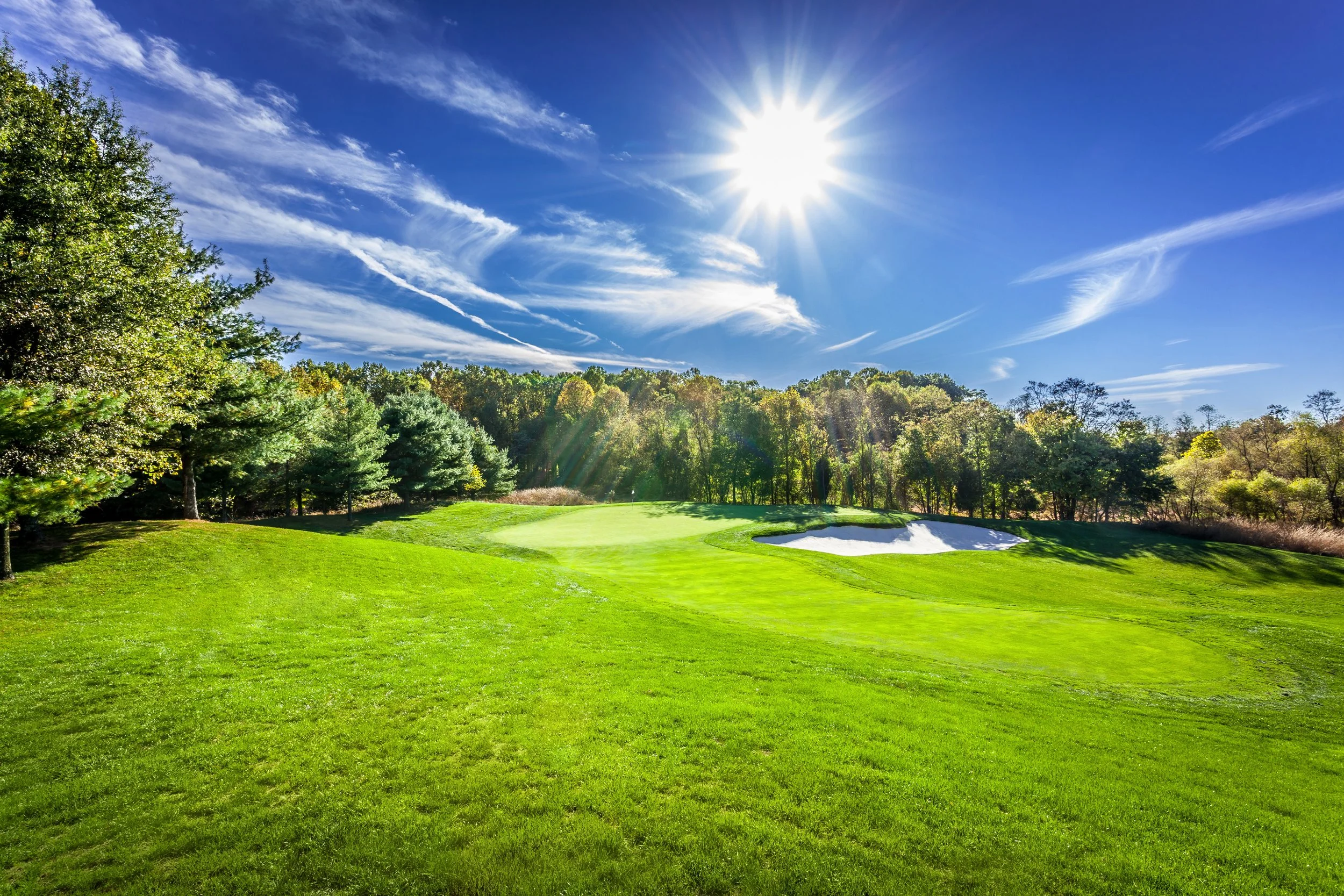 Hampshire Greens Golf Course eighth green in Ashton, Montgomery County, Maryland. Photo credit: MCRA.