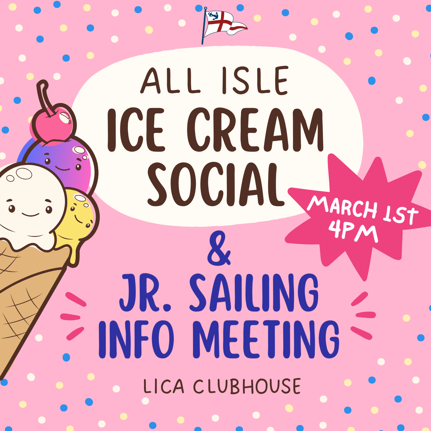 All Isle Ice Cream Social &amp; Jr. Sailing Info Meeting