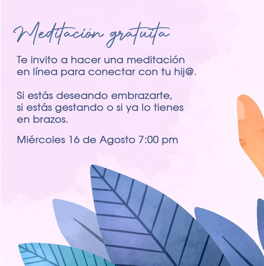 El espacio perfecto para conectar con tu hij@ es el de nuestros corazones unidos con un mismo fin, se ilumina el espacio y crea un campo que nos permite recibir mensajes.

&iexcl;&Uacute;nete a esta meditaci&oacute;n gratuita ma&ntilde;ana!
Escr&iacu