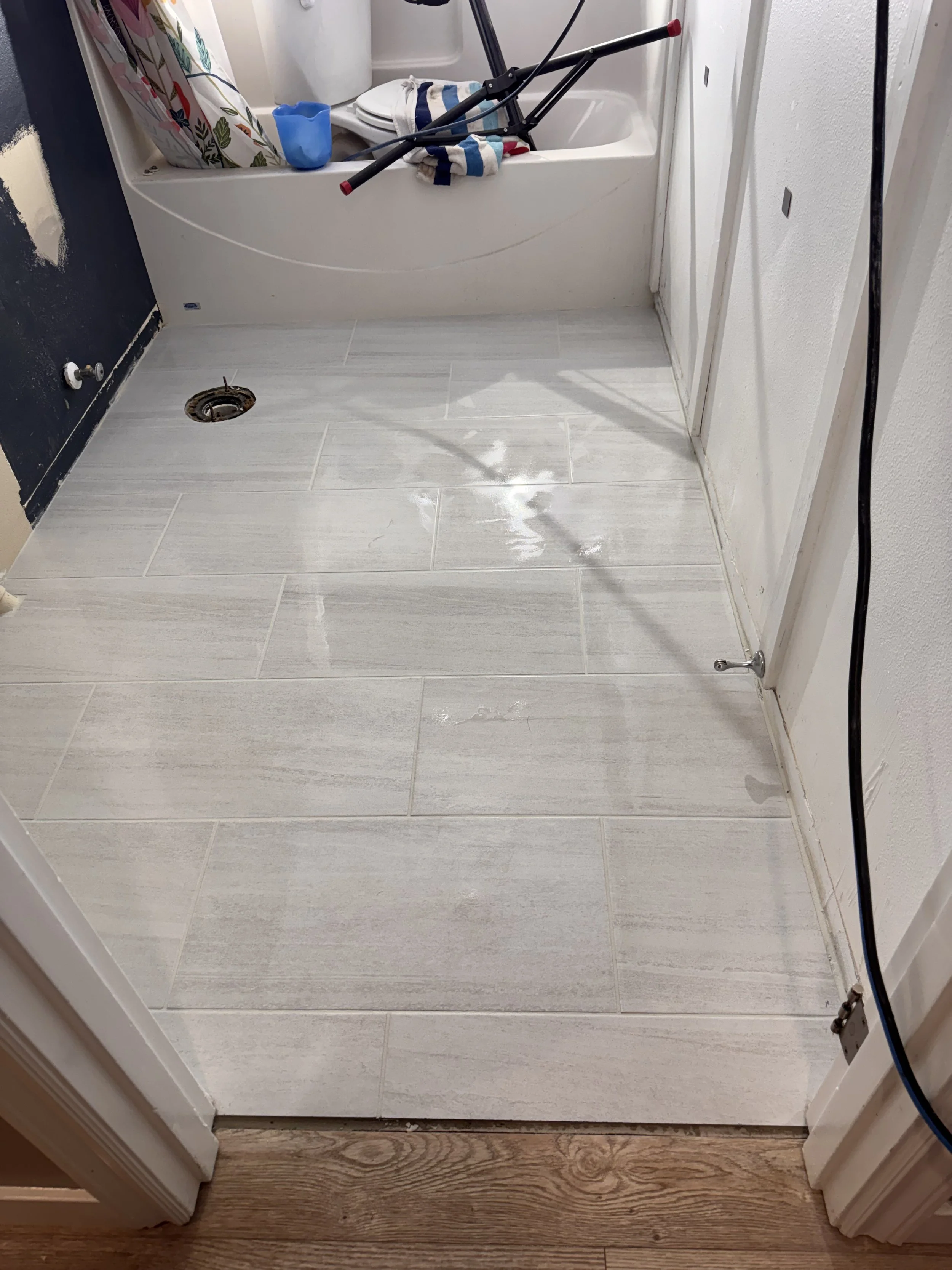 Tile flooring installation by Lehman Construction in Roseburg, Oregon