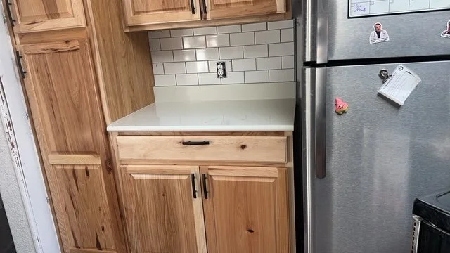 Tile backsplash by Lehman Construction in Roseburg, Oregon.