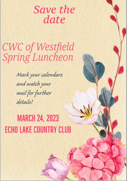 Save the Date - CWC of Westfield Spring Luncheon