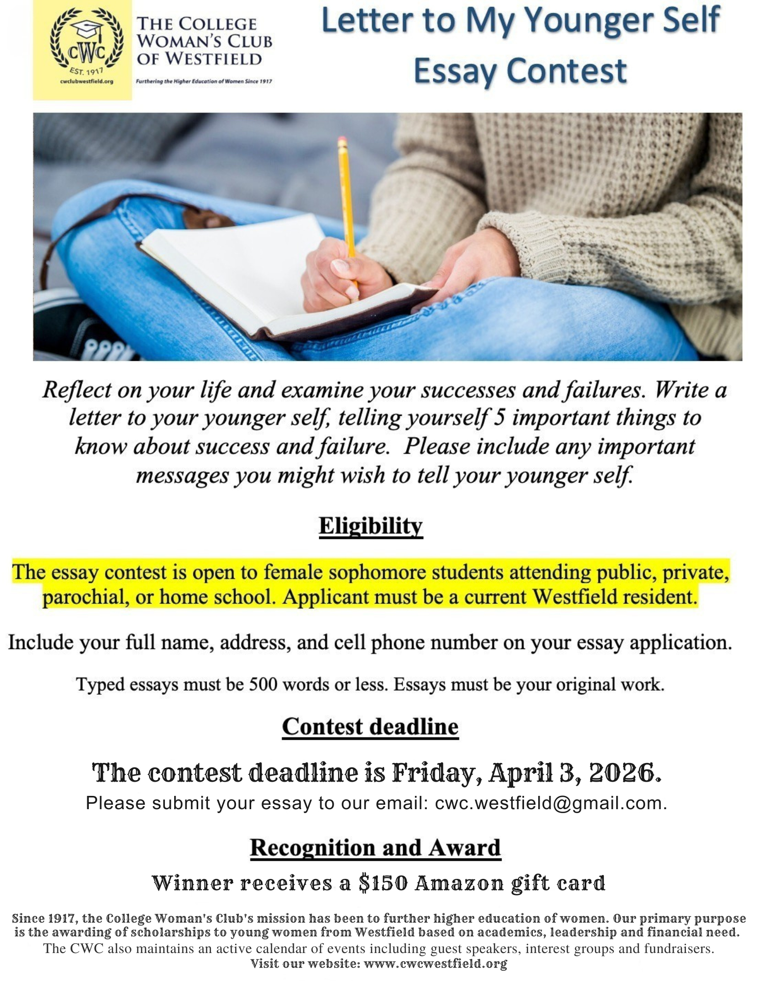 Calling All Westfield Resident High School Sophomores!