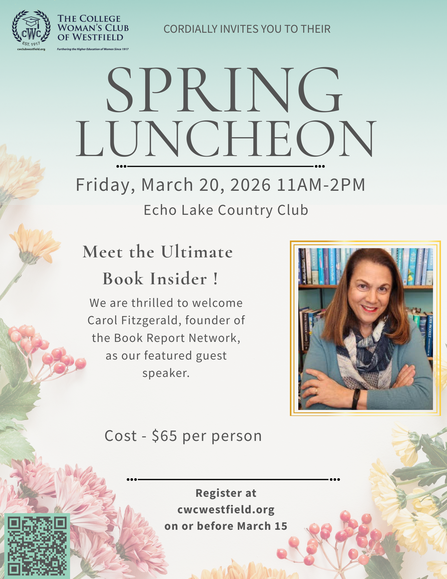 The College Woman’s Club of Westfield Announces Its Annual Spring Luncheon