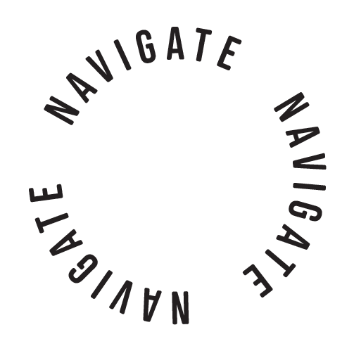 Circular text that says "Navigate, Have, Navigate, Have, Navigate, Have" around a central arrow pointing clockwise.
