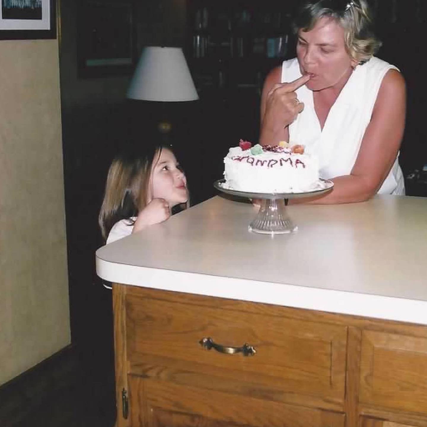I think of her, and I see her freshly manicured fingernails as she chooses one of her cookies from the plate she&rsquo;d set between us.

I see her across from me, piecing together puzzles on the back patio. 

I see her dancing in the kitchen to the 