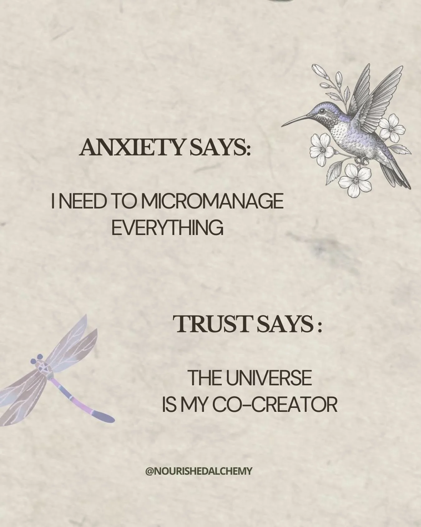 Needed this today. And let&rsquo;s be real, most days. 

Ever notice, the moment you let go of the thing you were trying so hard to control and just accept that everything is happening as it should, things just magically fall into place?

That&rsquo;