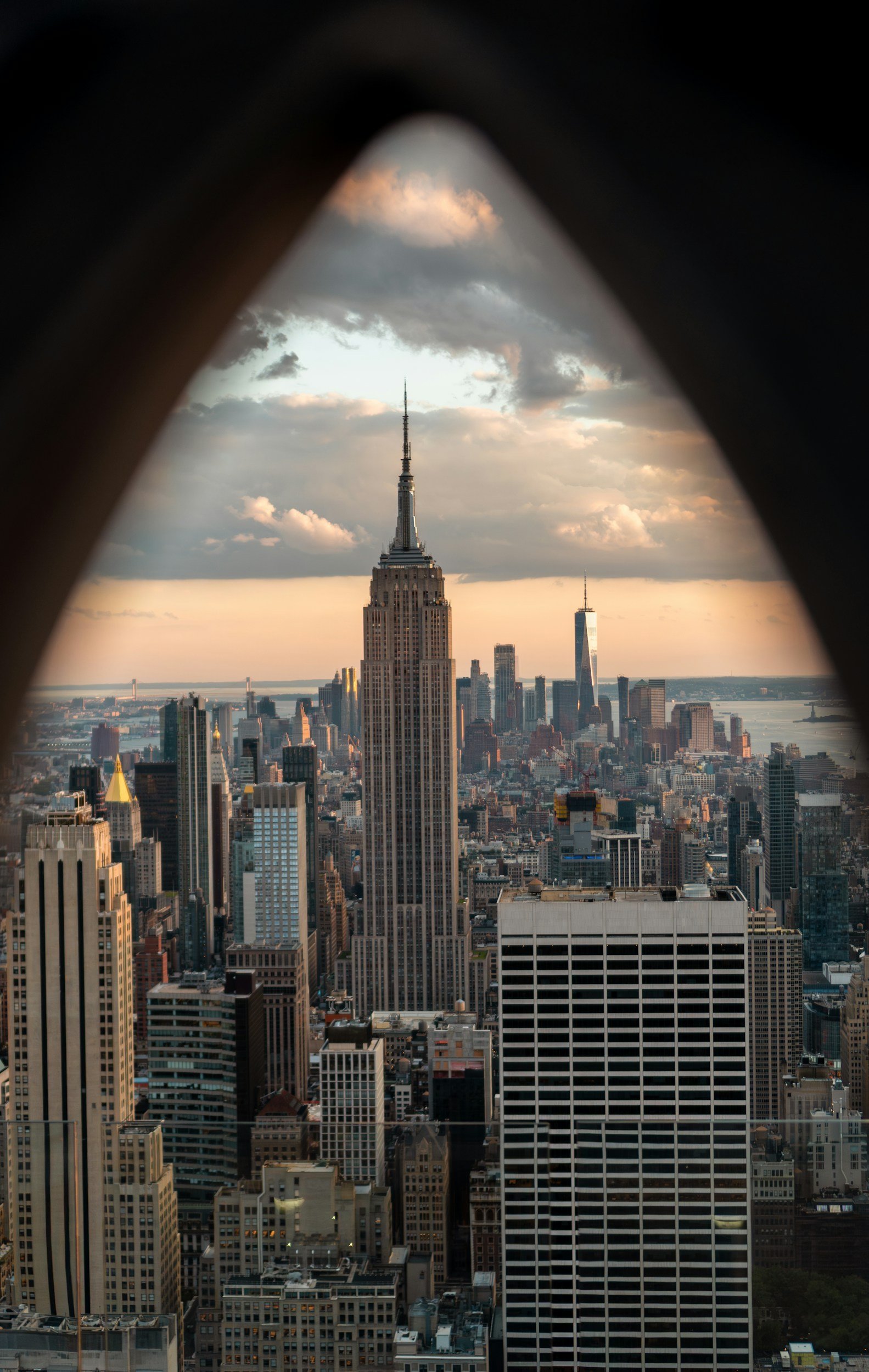 Manhattan seen from a plane window