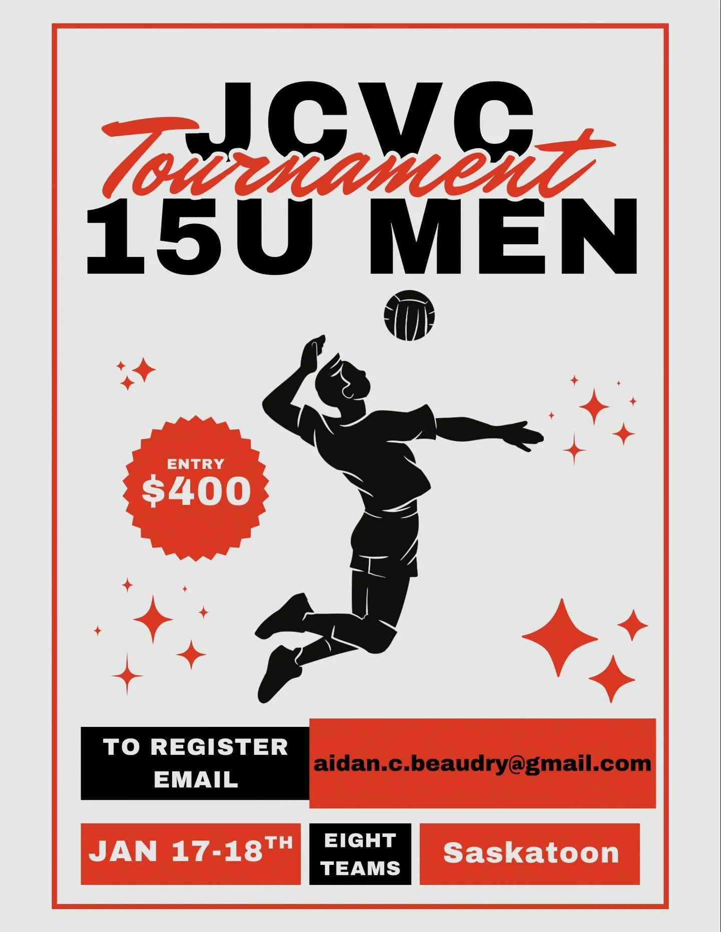 Our 15U men's team is excited to host a tournament in January ! Enjoy food from our canteen and enter to win amazing prizes ! Registration is now open !