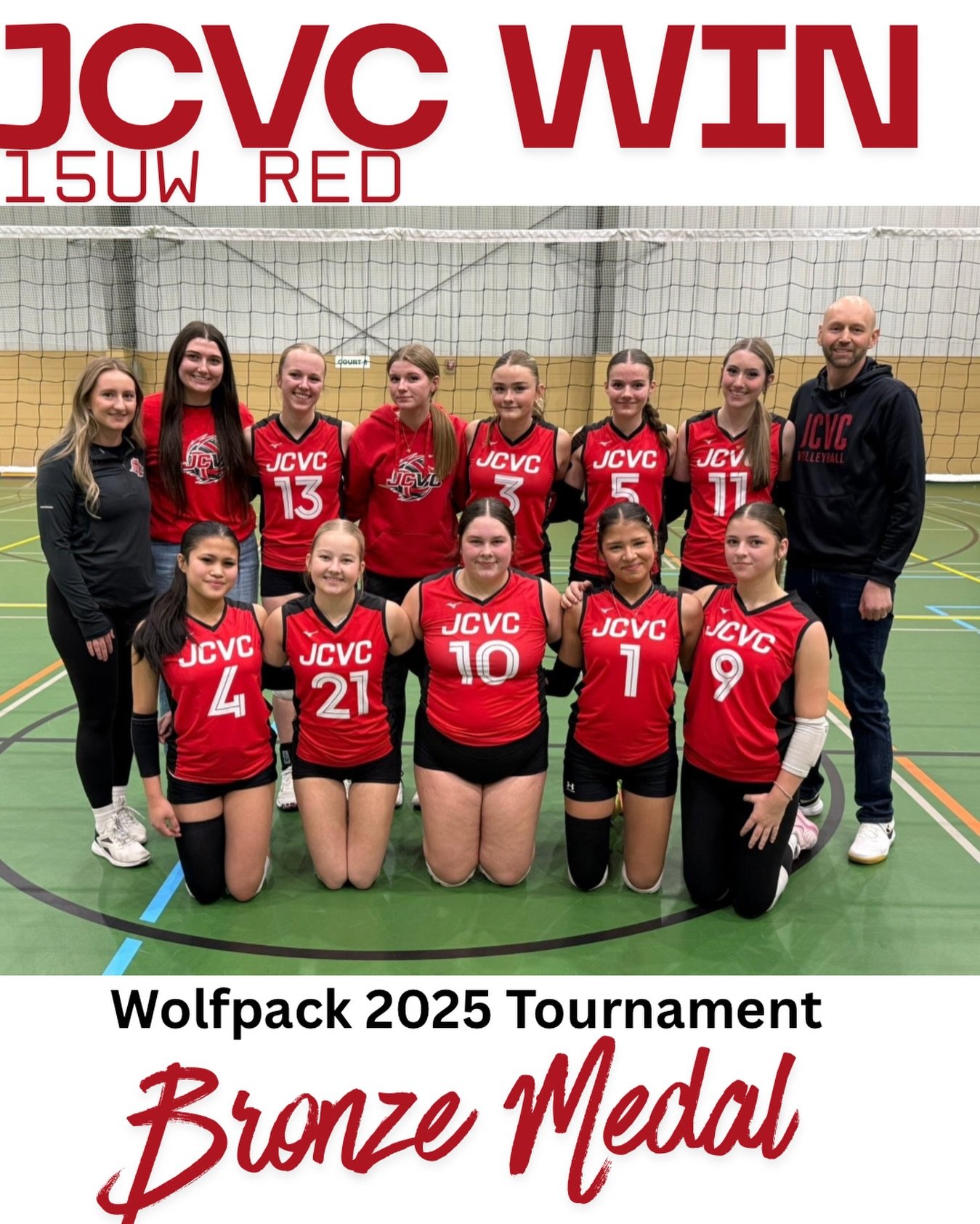 Congrats to our 15UW Red team who took the bronze medal in the final against QCVC ! Can&rsquo;t wait to see what else this team accomplishes this season !
