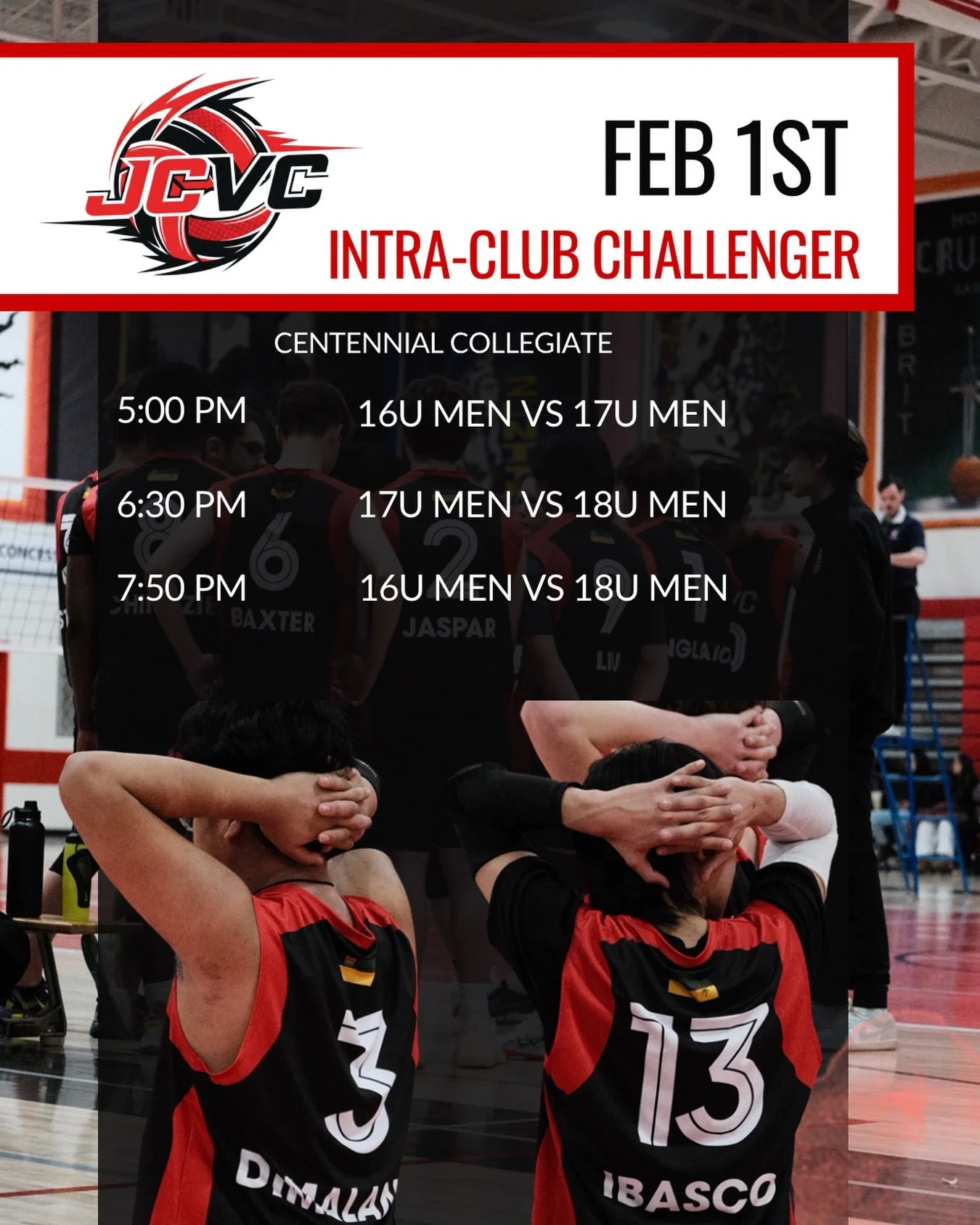 Come on out tomorrow night to catch some games between our 16, 17U and 18U men&rsquo;s teams ! Who do you think is  going to come out on top ? Leave your guess in the comments !