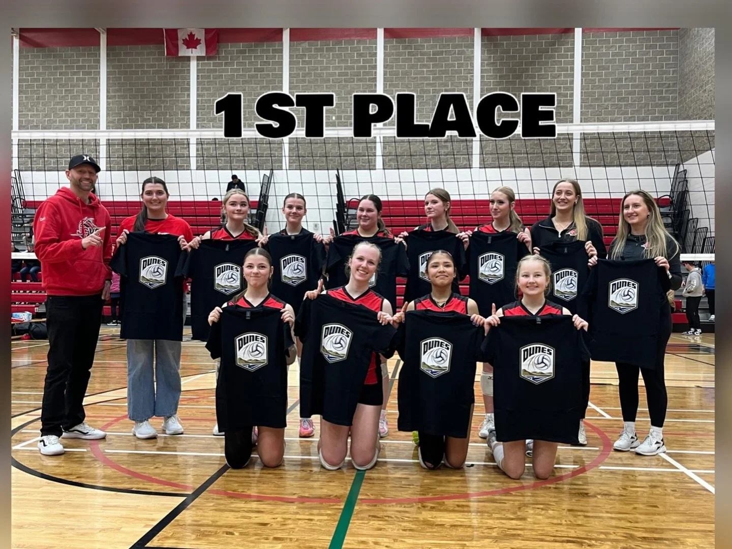 JCVC 15UW Red finished in 1st place, against some tough competition this past weekend with a 4-1 record at the Dunes Invitational in Prince Albert.