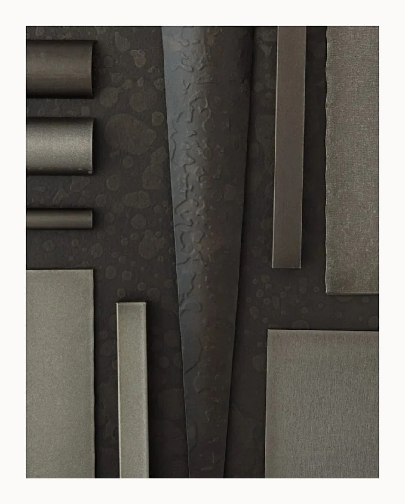 A study in texture, tone, and tactility.

Layered finishes and muted metallics explores the quiet power of industrial refinement. 

#StudioOak
#materialmatters 
#metaltextures 
#architecualfinishes