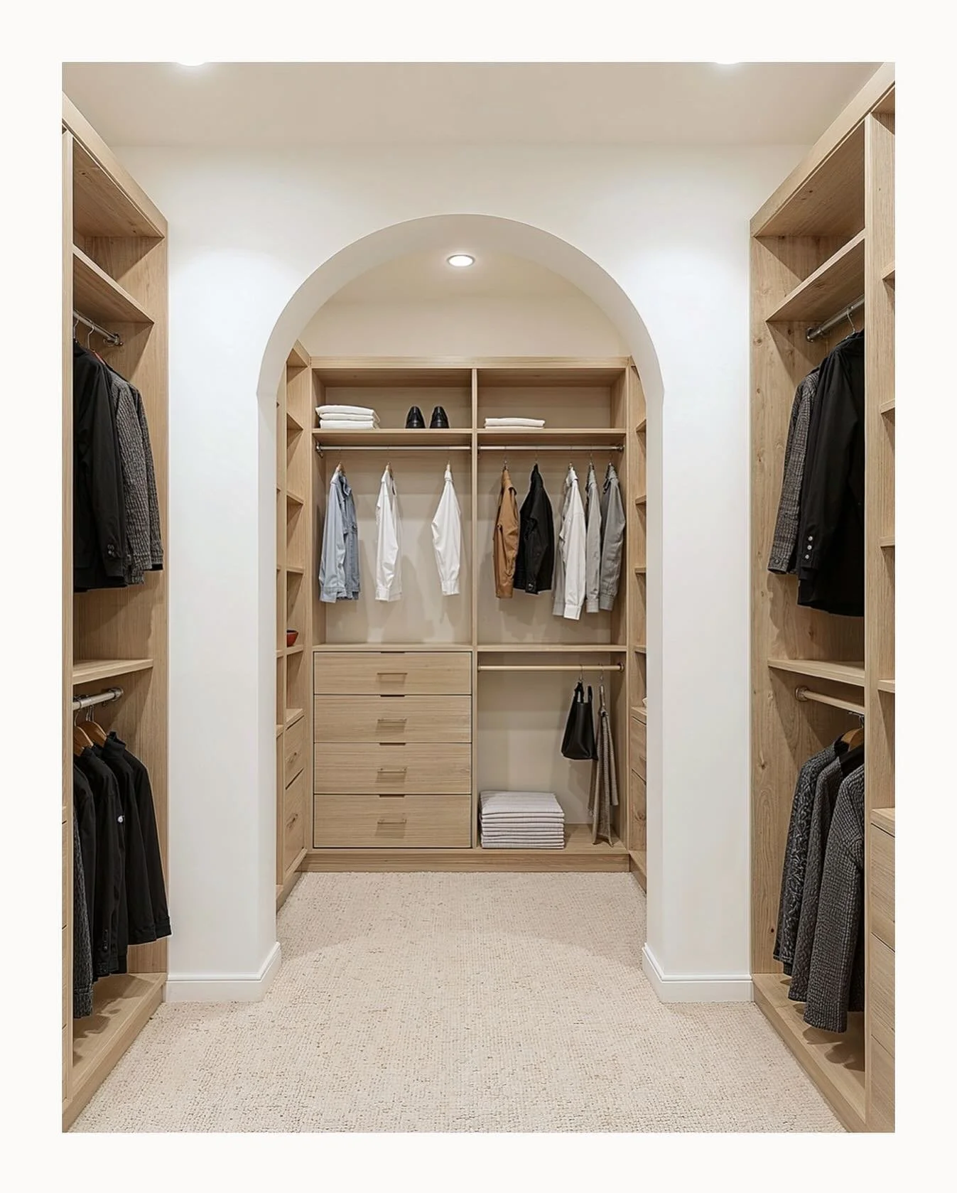Custom closet featuring built-in cabinetry designed for maximum organization, clean lines, and timeless beauty. 

#Studiooak
#CustomCloset 
#CabinetryDesign 
#LuxuryStorage 
#ClosetDesign