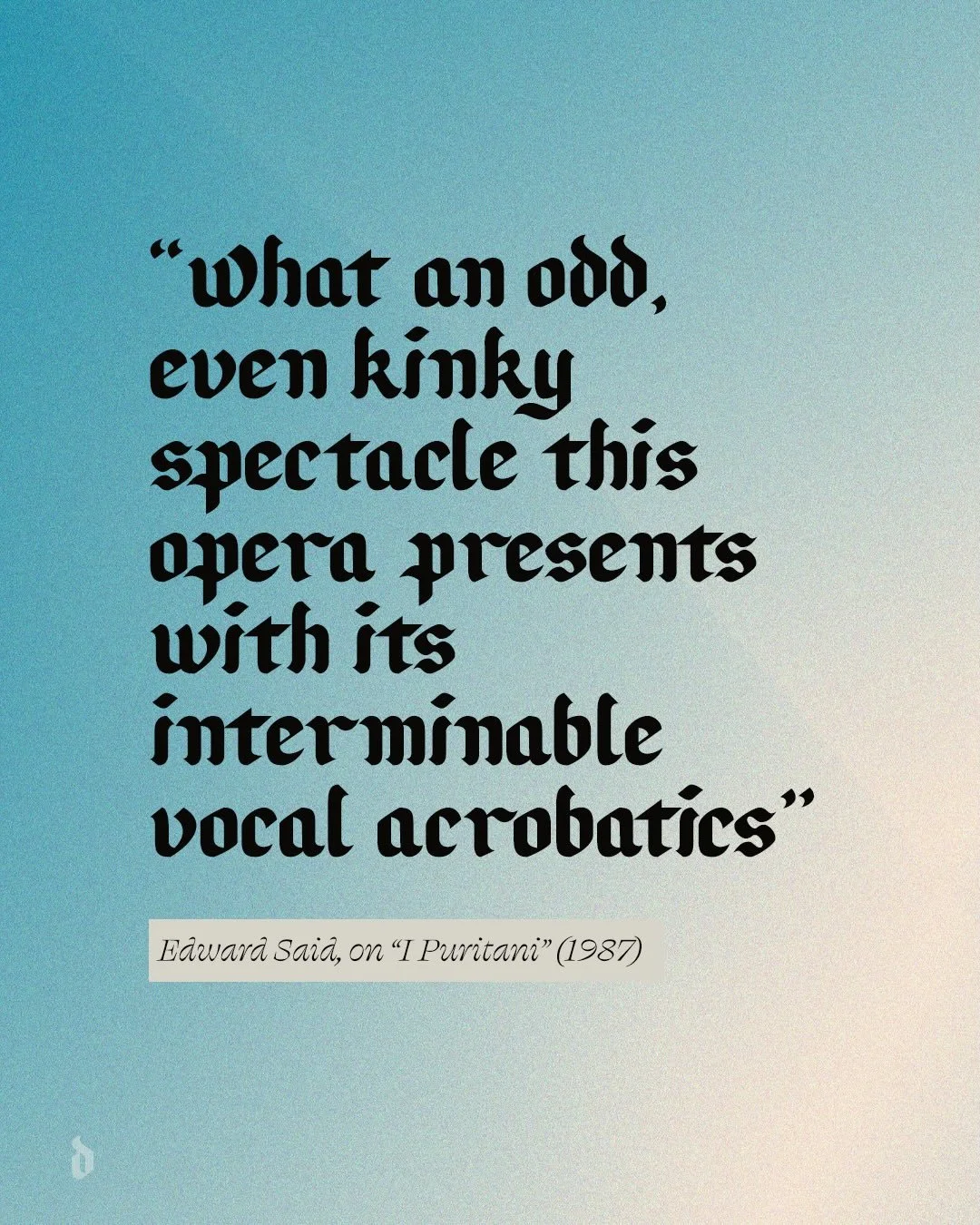 Edward Said has his way of talking about Puritani, we have ours. Episode 003 of Decanonized, featuring musicologist and critic @akseltoll, is now available wherever you get your podcasts.