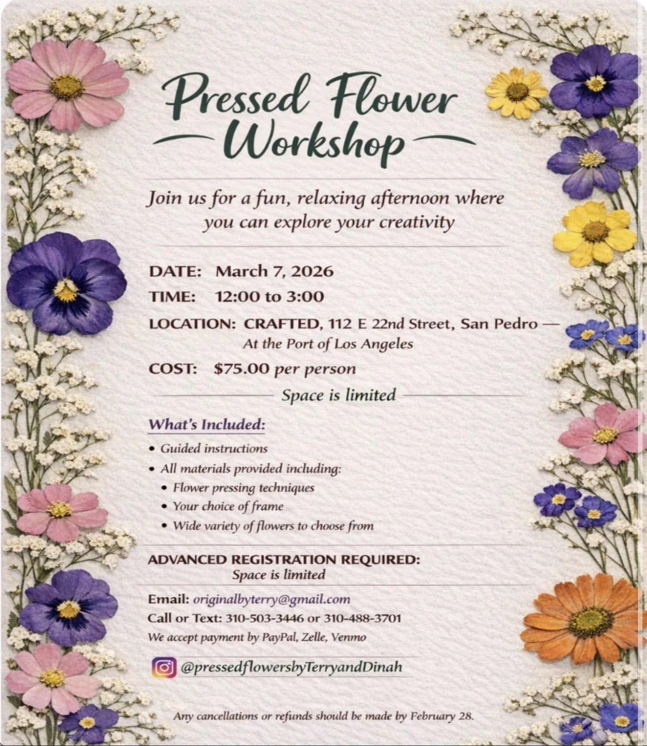 Pressed Flower Workshop