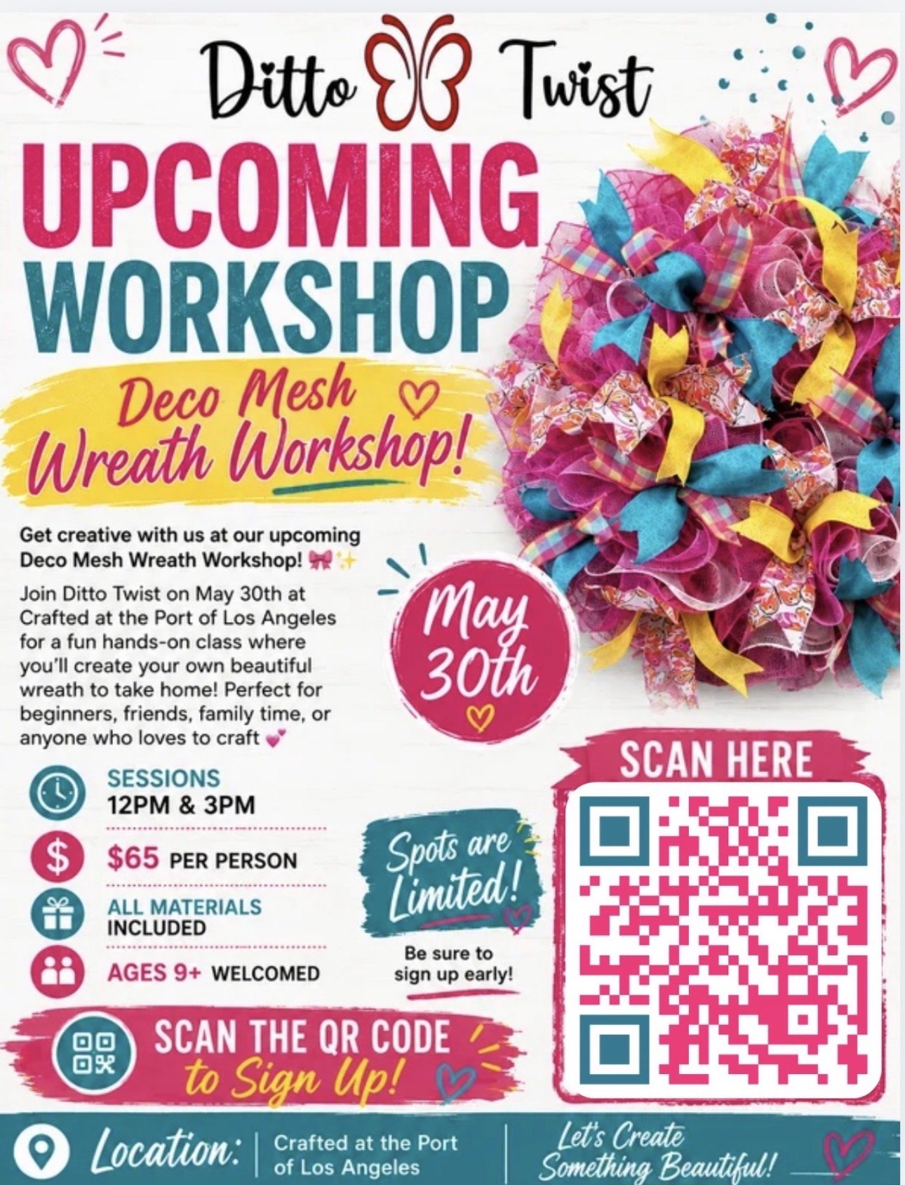 Deco Mesh Wreath Workshop