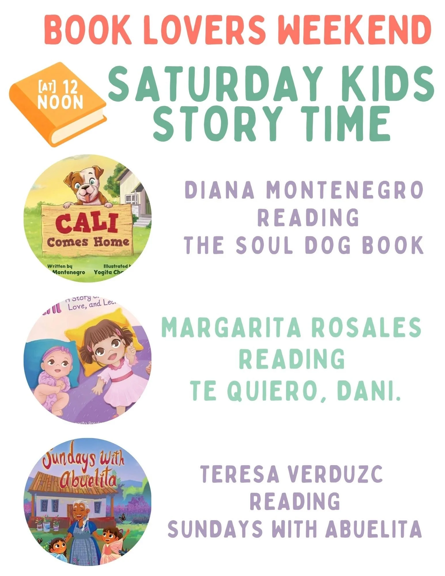 A weekend for readers of every age 📚
Kids Story Time takes place this Saturday and Sunday at 12PM during Book Lovers Weekend, featuring special author readings made for our youngest guests.

Come for the stories, then stick around for the full weeke