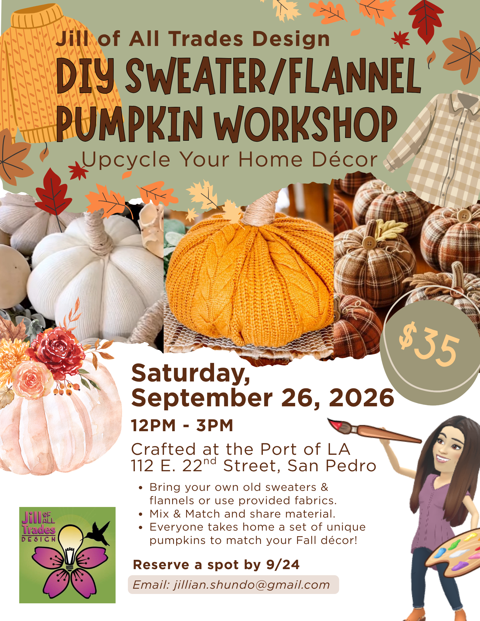 DIY SWEATER/FLANNEL PUMPKIN WORKSHOP