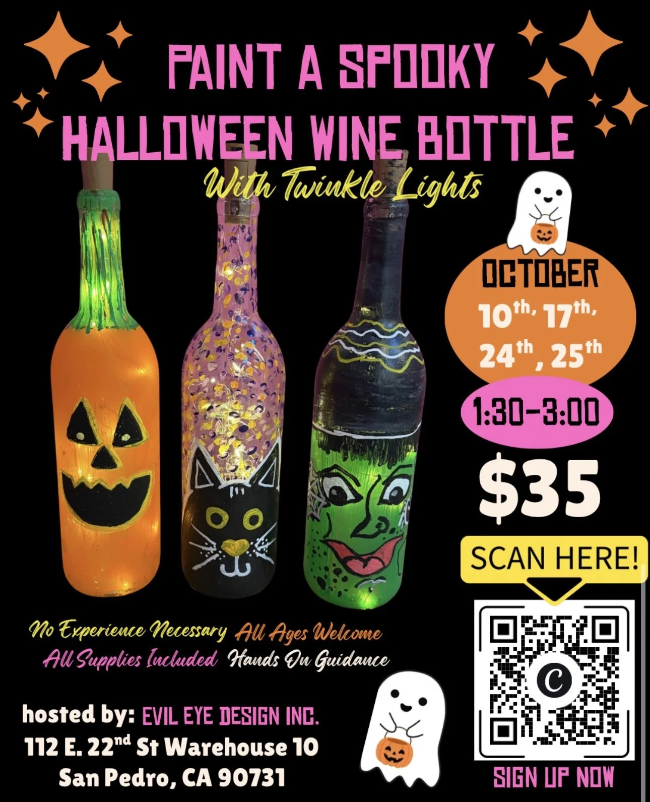 Paint A Spooky Halloween Wine Bottle