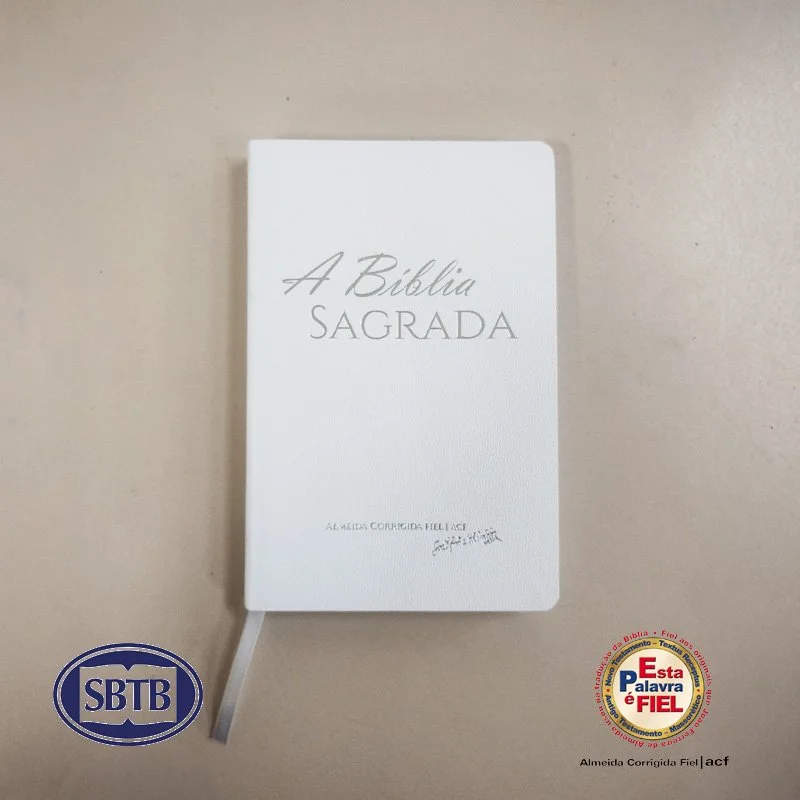 Bíblia ACF - SLIM - Grande - Semi Luxo Branca - cód. 3607