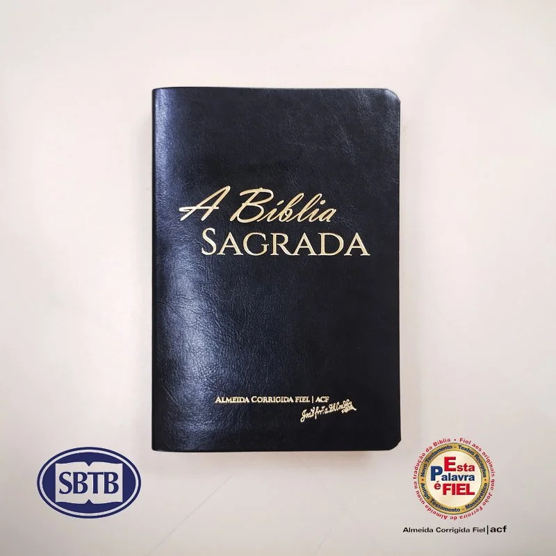 Bíblia ACF - SLIM - Grande - Luxo Preta - cód. 3620