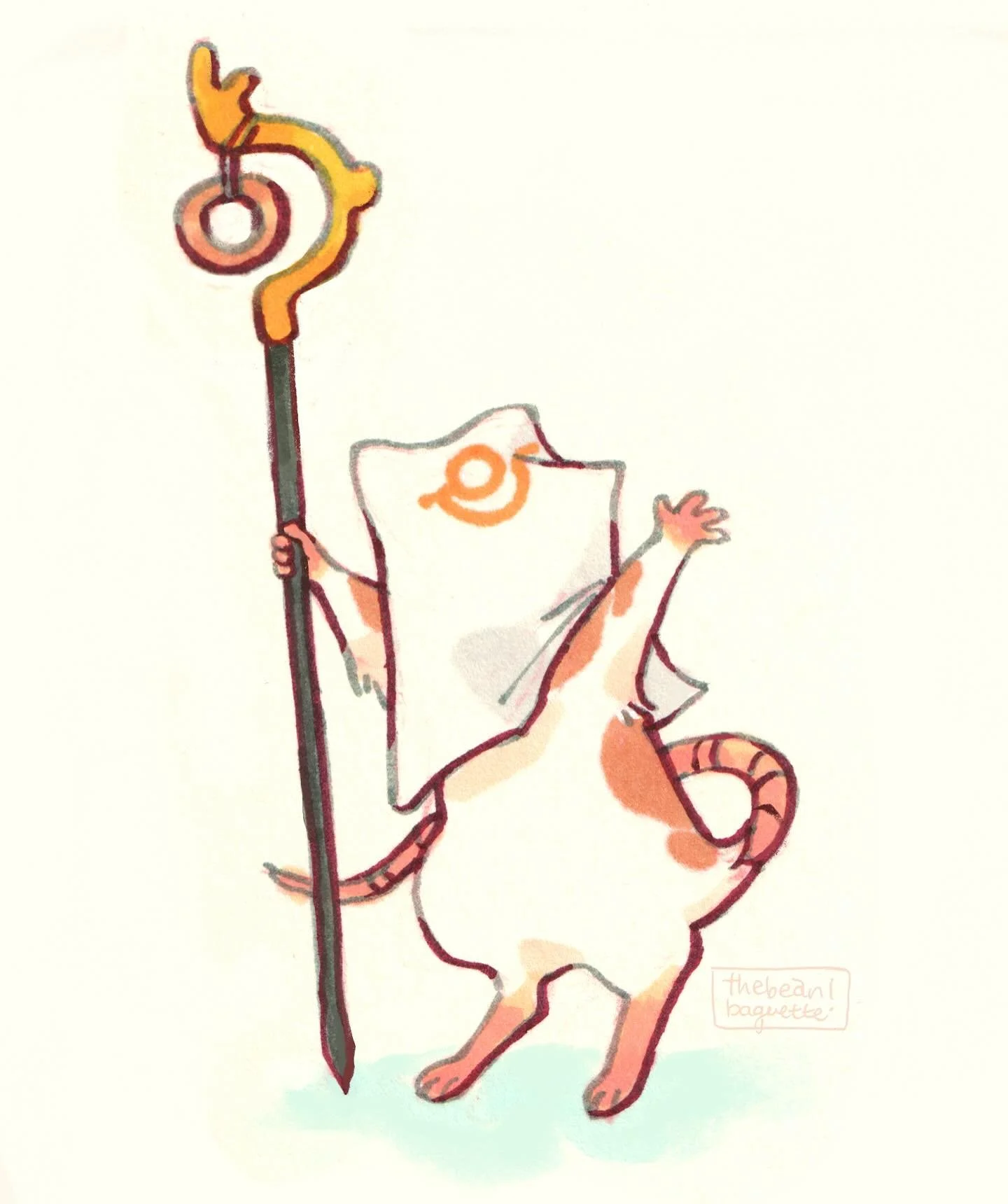 Rat church&hellip;church rat! Another Silksong one. The bell has become a cheerio
#rattober #rattober2025 #silksong