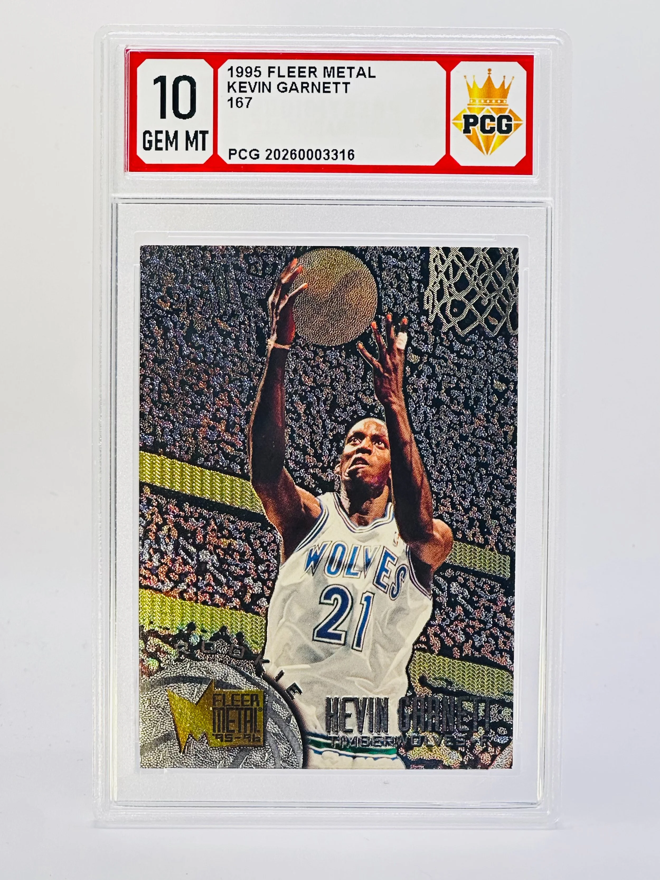 #20260003316 1995 KEVIN GARNETT 10 GEM MT