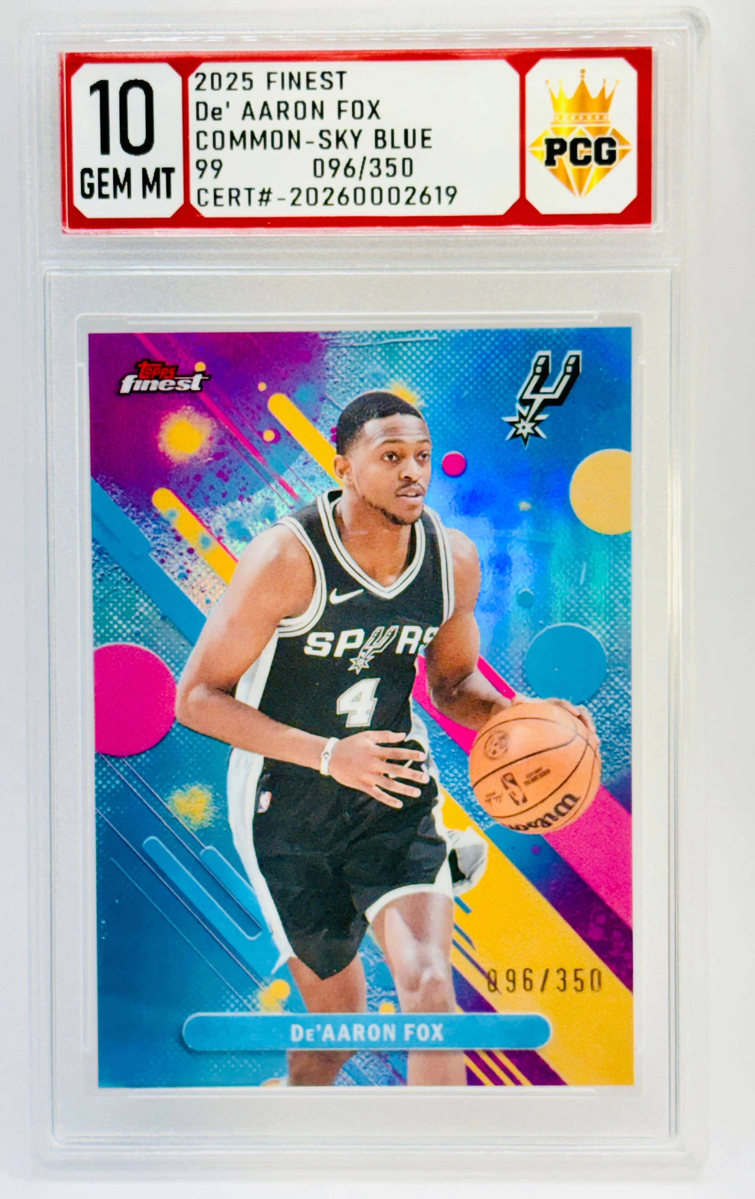 #20260002619 2025 De'AARON FOX 10 GEM MT
