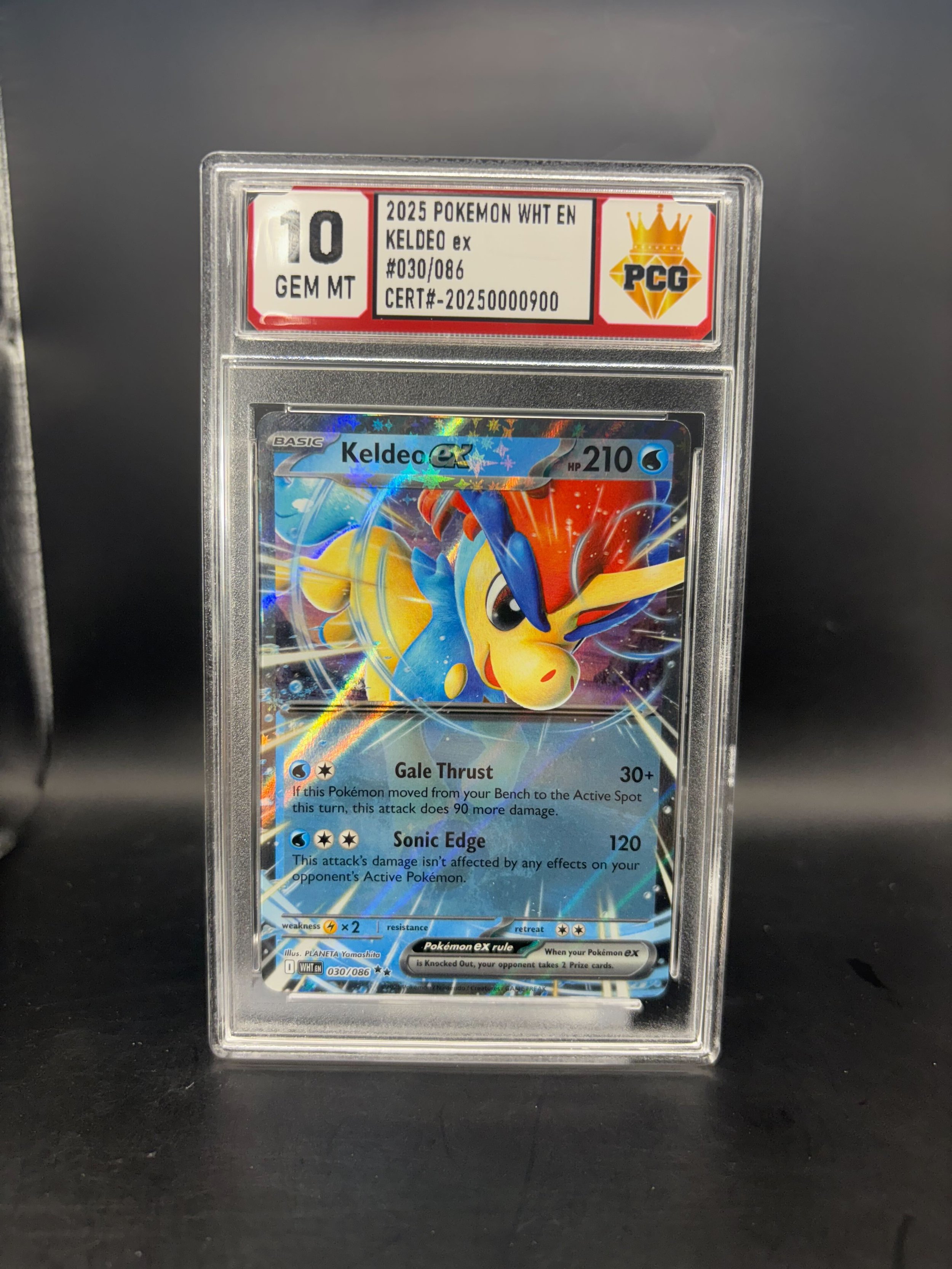 #20250000900 WHT EN KELDEO EX 10 GEM MT