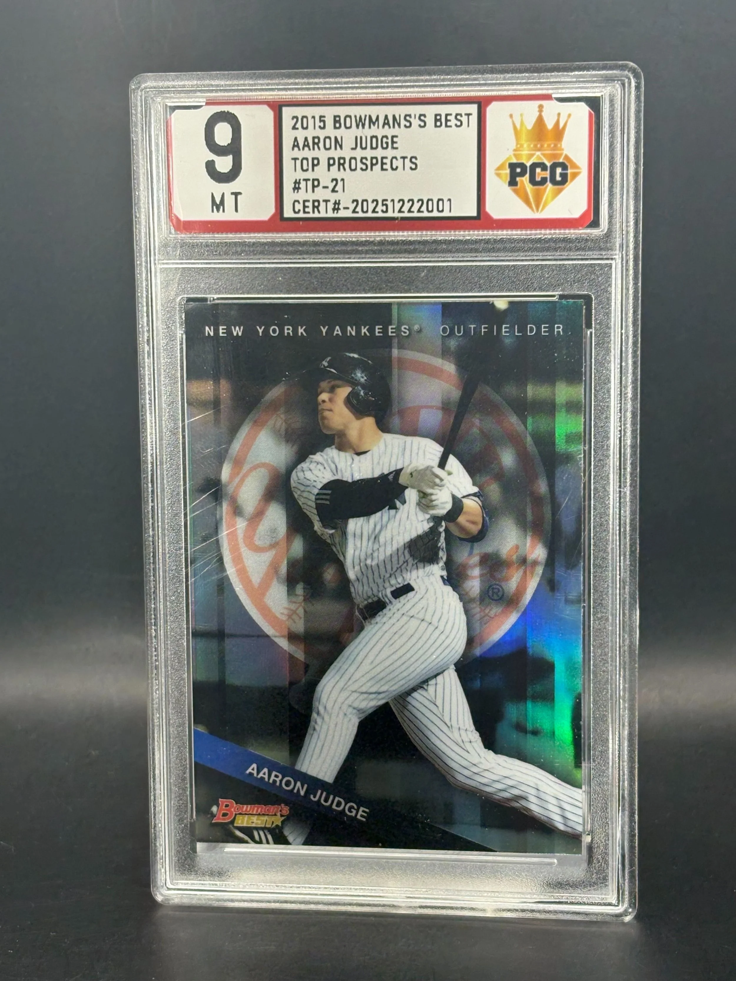 #20251222001 2015 BOWMAN CHROME AARON JUDGE 9 MT