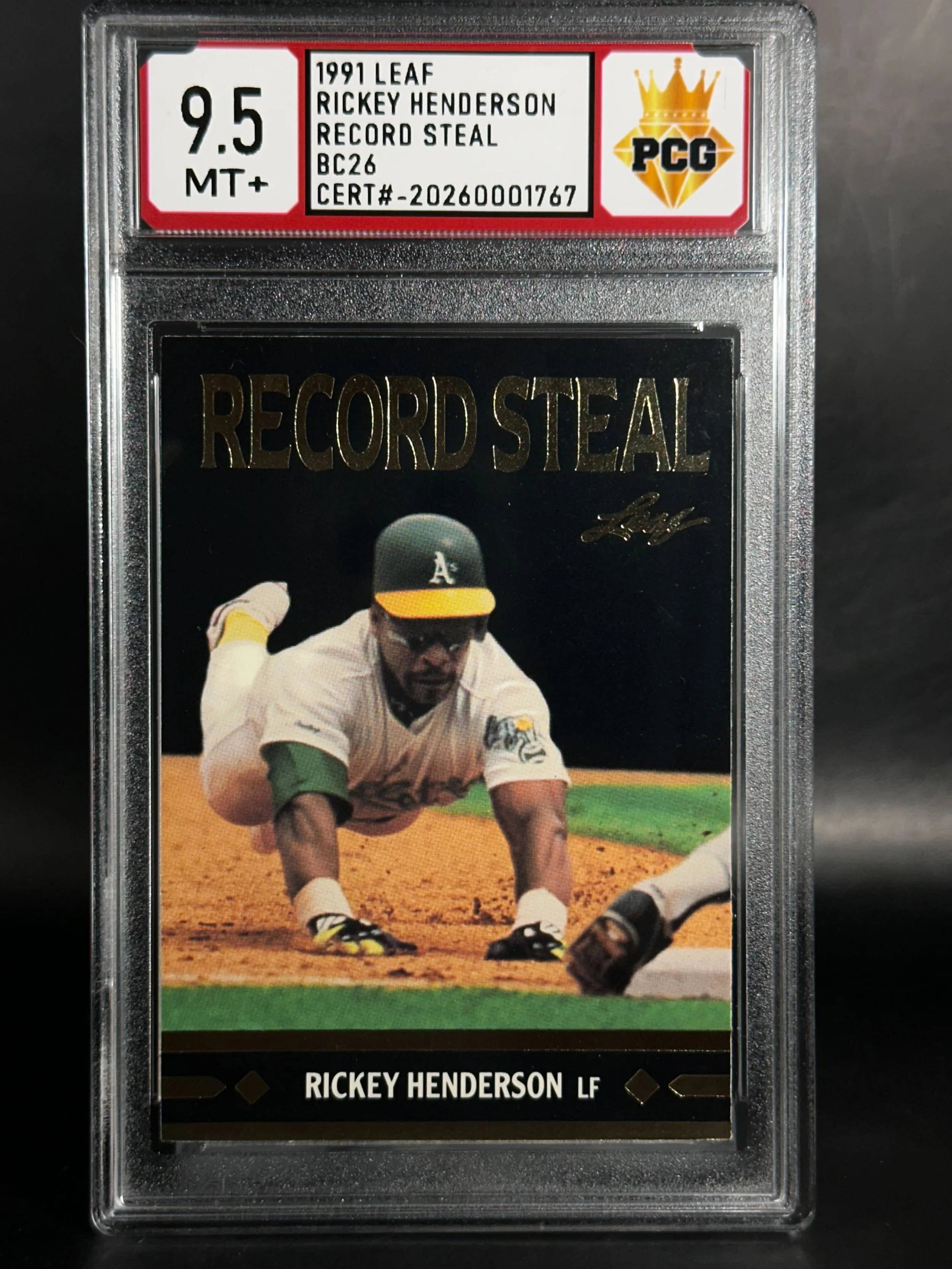 #20260001767 1991 RICKEY HENDERSON 9.5 MT+