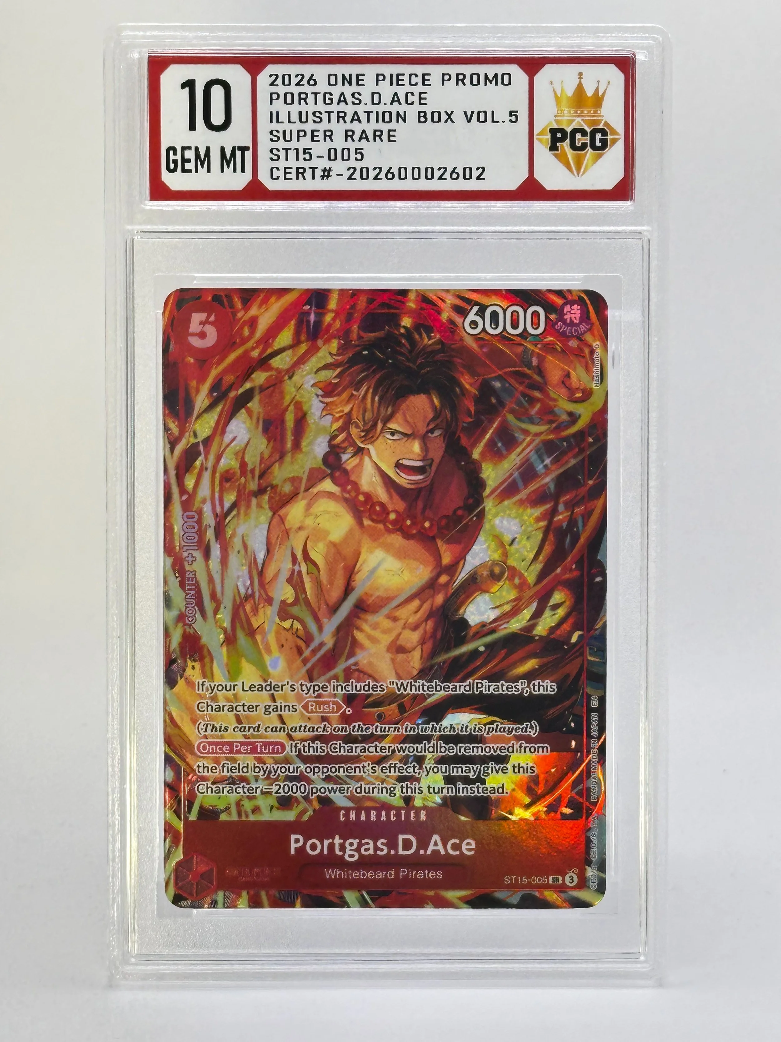 #20260002602 2026 PORTGAS D ACE 10 GEM MT