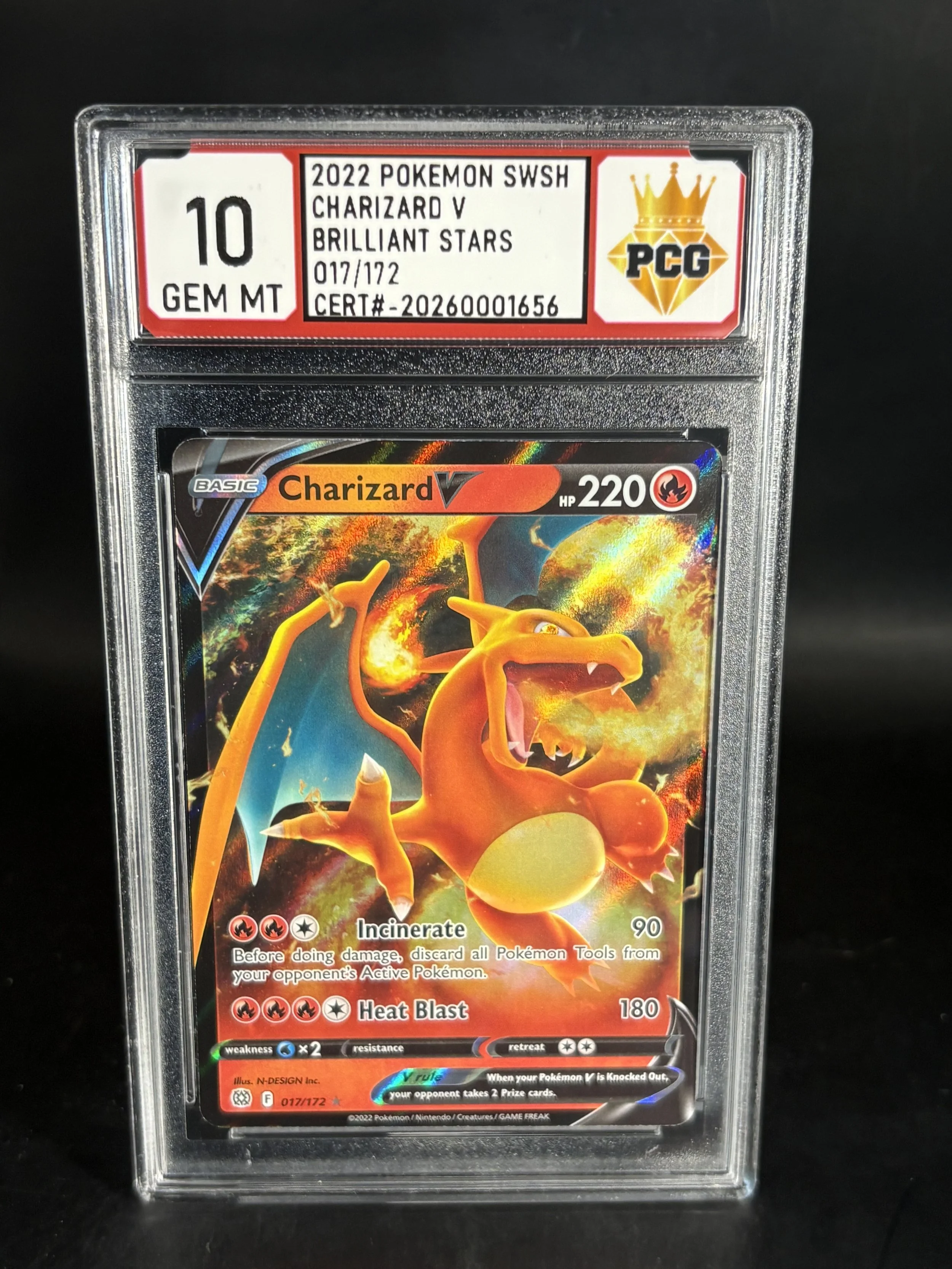 #20260001656 2022 CHARIZARD V 10 GEM MT