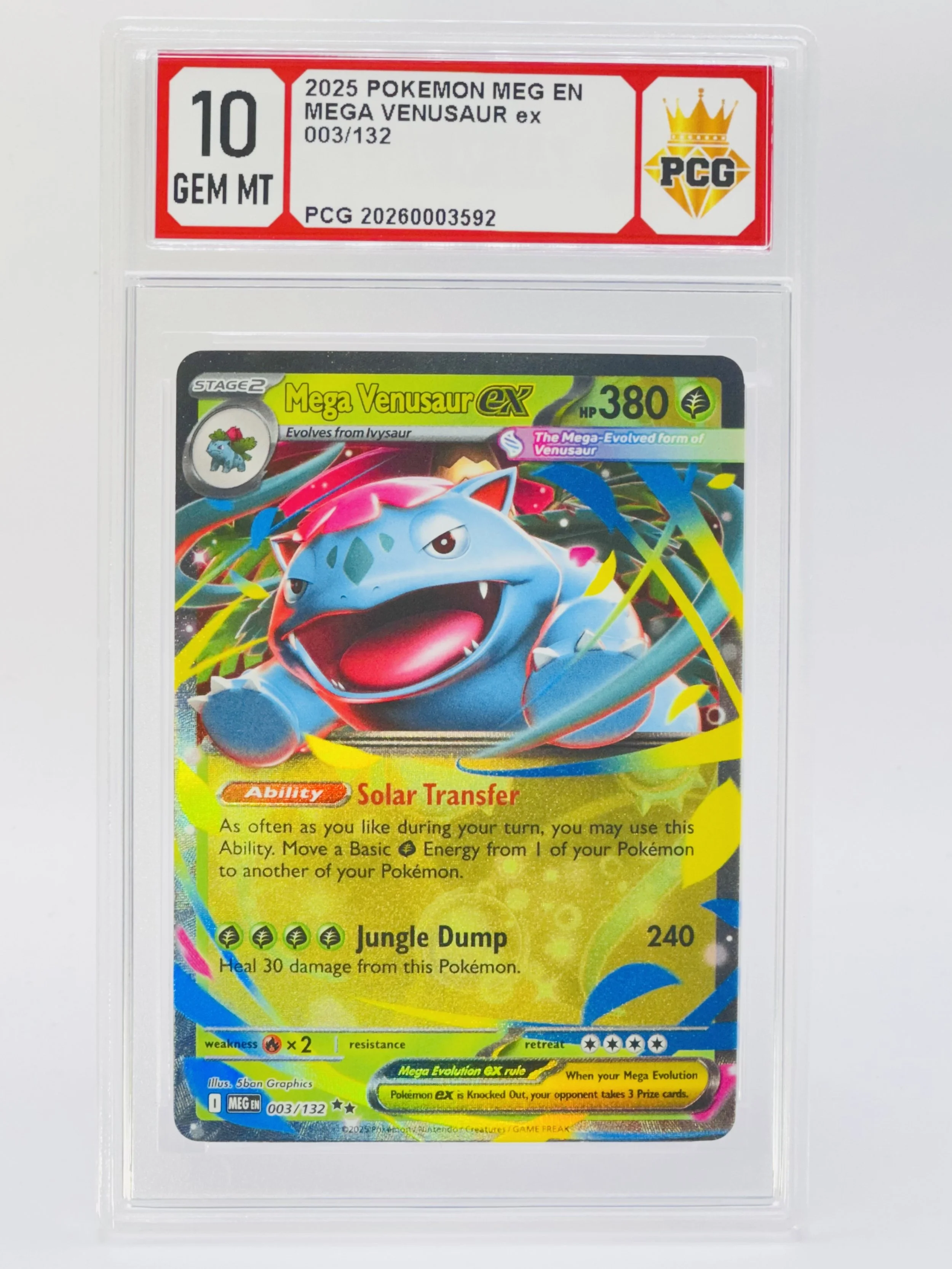 #20260003592 2025 MEGA VENUSAUR EX 10 GEM MT