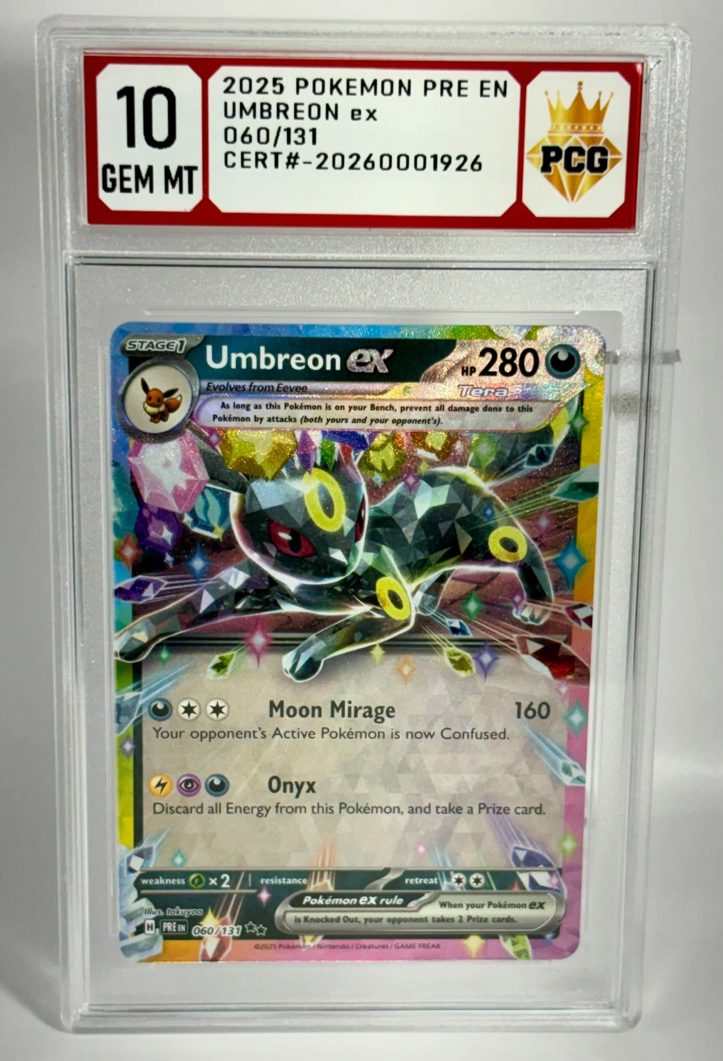 #20260001926 2025 UMBREON EX 10 GEM MT