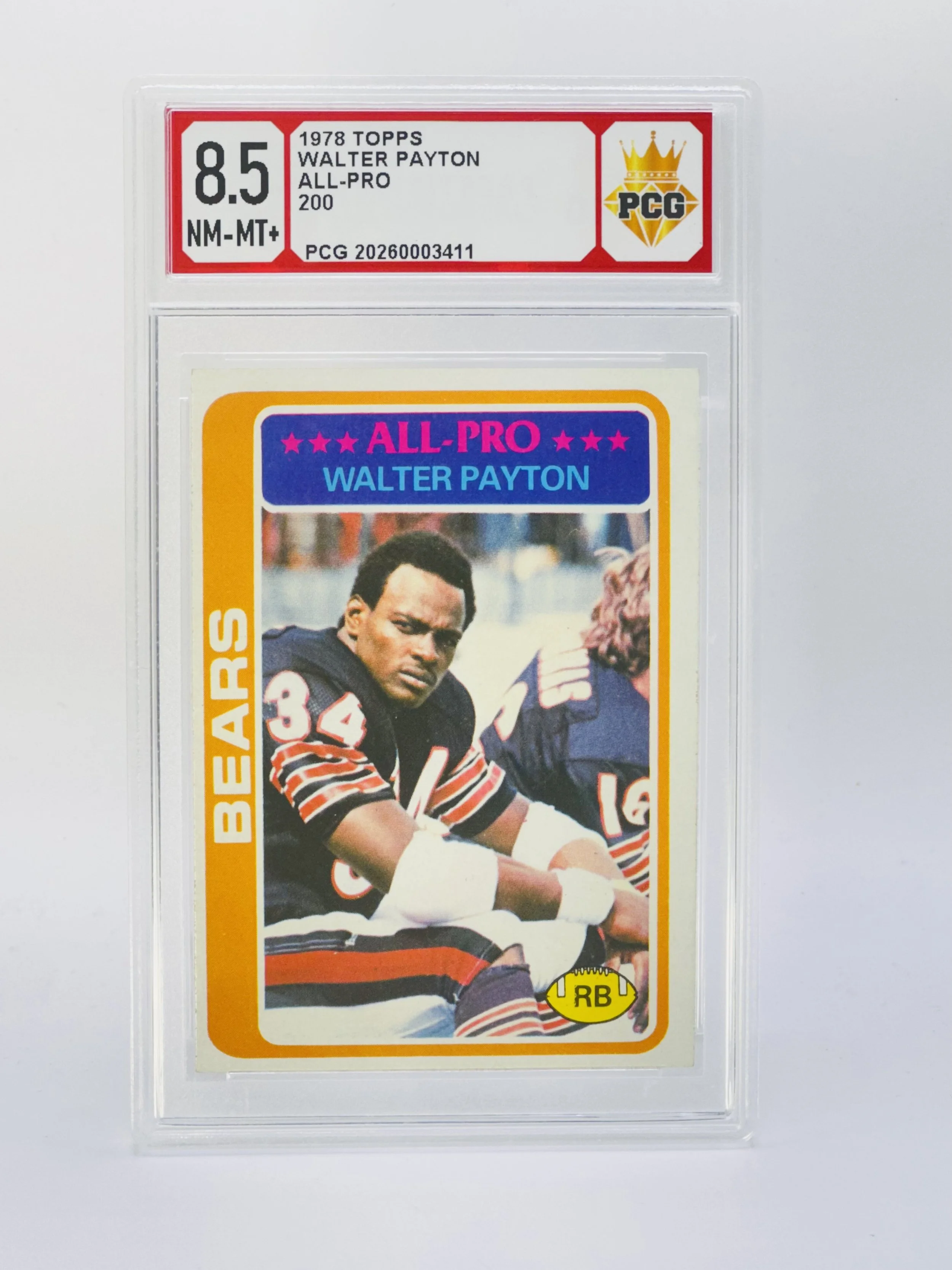 #20260003411 1978 WALTER PAYTON 8.5 NM-MT+